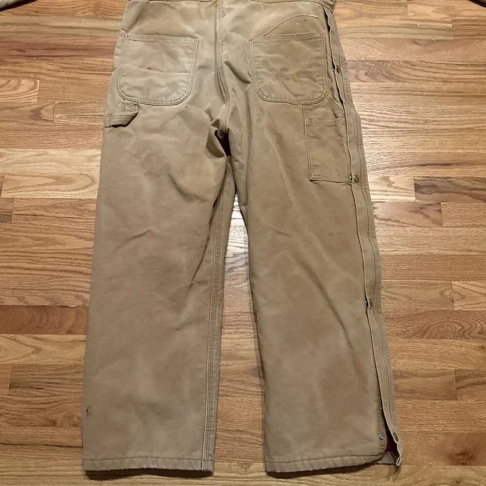 Vintage Carhartt Coveralls Red Quilted Insulated No Size Tag - 44” Chest